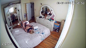 A hidden camera caught how a husband fucks babysitter while wife is at work