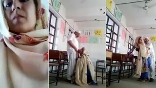 XXX Viral Now: Pakistani teacher in salwar kameez fucks school principal in classroom