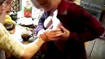 Real incest xxx tape: mom asks son to touch boobs daddy happy to film it