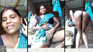 New desi mms: Naughty village aunty show lover nude body on video call