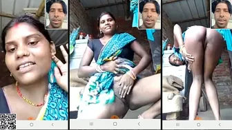New desi mms: Naughty village aunty show lover nude body on video call