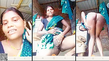 New desi mms: Naughty village aunty show lover nude body on video call