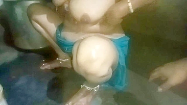 Desi MMs. Husband who grabs his Kerala wife breasts while she is taking a bath