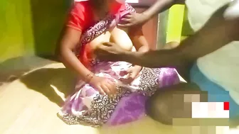 Kerala aunty huge boob show and groping romance with young guy