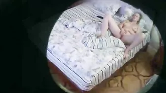 Hidden cam in ceiling fan, naughty mom caught masturbating