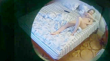 Hidden cam in ceiling fan, naughty mom caught masturbating