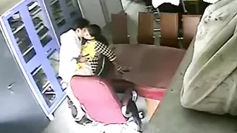 Hidden cam catches Indian professor fucks college student. leaked Desi sex