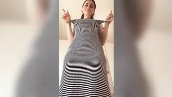 Lovely brunette mom takes off her clothes made selfie for son