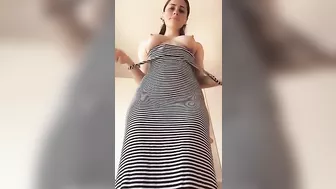 Lovely brunette mom takes off her clothes made selfie for son