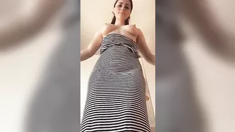 Lovely brunette mom takes off her clothes made selfie for son