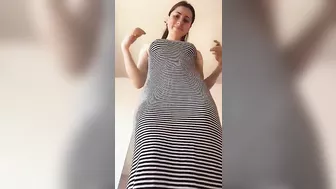 Lovely brunette mom takes off her clothes made selfie for son