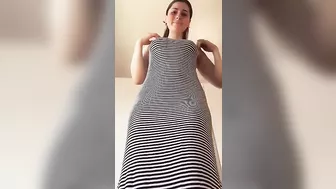 Lovely brunette mom takes off her clothes made selfie for son