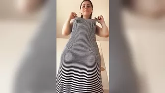 Lovely brunette mom takes off her clothes made selfie for son