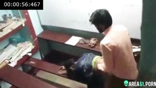 Nerdy girl hard fucked by college teacher. Leaked Desi XXX video.