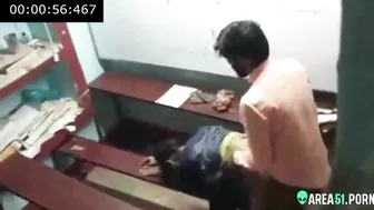 Nerdy girl hard fucked by college teacher. Leaked Desi XXX video.