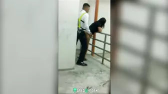 Desi XXX scandal MMs! Security guard fucking girl client in the bank