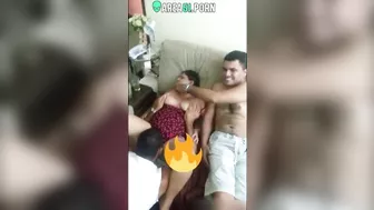 Scandal Desi MMS! 59 year-old indian aunty fucks with two nephews