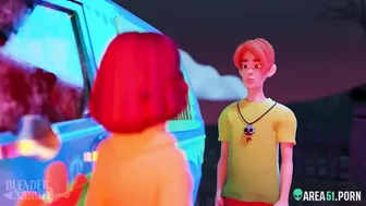 Scooby-Doo Hentai. Velma Dinkley fuck and suck on Halloween