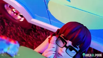 Scooby-Doo Hentai. Velma Dinkley fuck and suck on Halloween