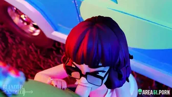 Scooby-Doo Hentai. Velma Dinkley fuck and suck on Halloween