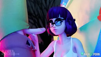 Scooby-Doo Hentai. Velma Dinkley fuck and suck on Halloween
