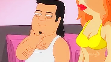 XXX Family Guy : Lois Griffin gets banged by two guys fucking her