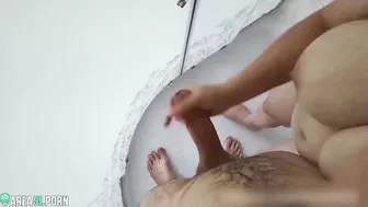 Mom jerk off a dick to her in the shower, when dad left for work