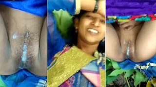 XXX Desi mms. Indian girl caught while doing sex and smear cum on pussy