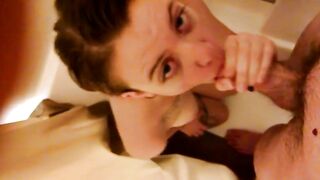 Naked sister and small brother sex in shower while parents not at home