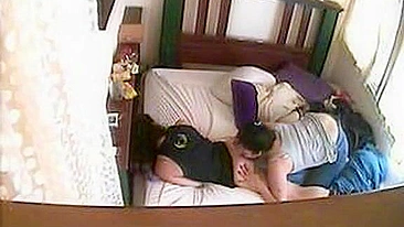 My wife was caught by a hidden camera seducing and fucking our babysitter