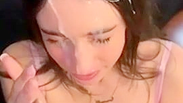 Sexy video on tiktok nude big facial in POV for naughty hottie