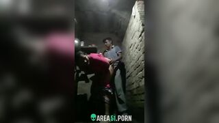 Choda Chodi MMS. Village Desi aunty hides in shed for sex with neighbor boy