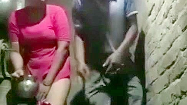 Choda Chodi MMS. Village Desi aunty hides in shed for sex with neighbor boy
