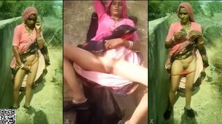 New Desi MMS. Humiliation of a village Randi aunt who was caught cheating