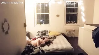 Cam hidden in wife's bedroom caught her masturbating filmed by husband