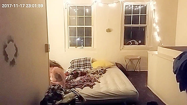 Cam hidden in wife's bedroom caught her masturbating filmed by husband