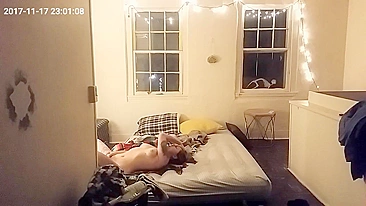 Cam hidden in wife's bedroom caught her masturbating filmed by husband