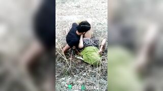 Leaked Desi MMS XXX! Slutty aunty fucked with outdoors by young boy