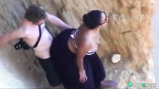 Incest sex son pussy fuck mom on the beach