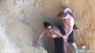 Incest sex son pussy fuck mom on the beach