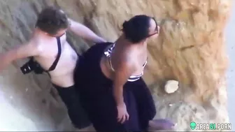 Incest sex son pussy fuck mom on the beach