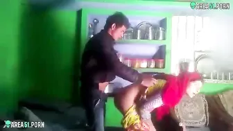 Indian cheating wife caught on hidden camera fucks doggystyle with her lover