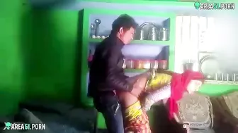 Indian cheating wife caught on hidden camera fucks doggystyle with her lover