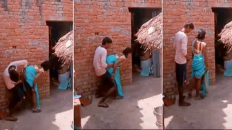 Scandal Desi XXX MMS! Young indian girl sex with lover caught behind the shed