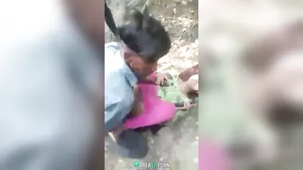 Village indian babe fucked hard in jungle two local guys. Desi XXX MMs