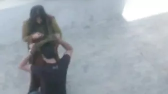 Desi MMs! A pair of Indian lovers standing sex outdoor caught by hidden cam