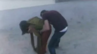 Desi MMs! A pair of Indian lovers standing sex outdoor caught by hidden cam