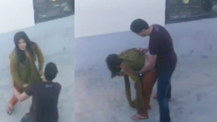 Desi MMs! A pair of Indian lovers standing sex outdoor caught by hidden cam  | AREA51.PORN