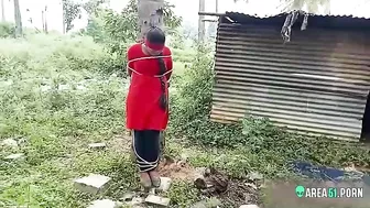Jabardasti sex video! Full-length Indian girl tied to a tree a kidnapper