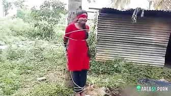 Jabardasti sex video! Full-length Indian girl tied to a tree a kidnapper